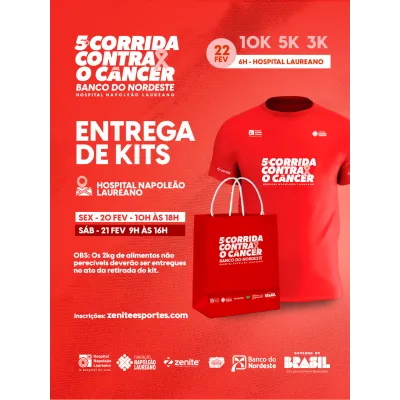 Entrega dos kits da 5ª Corrida Contra o Câncer começa hoje Entrega dos kits da 5ª Corrida Contra o Câncer começa hoje